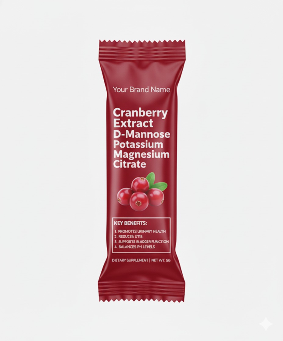 Cranberry Extract D Mannose Potassium Magnesium Citrate Sachets 